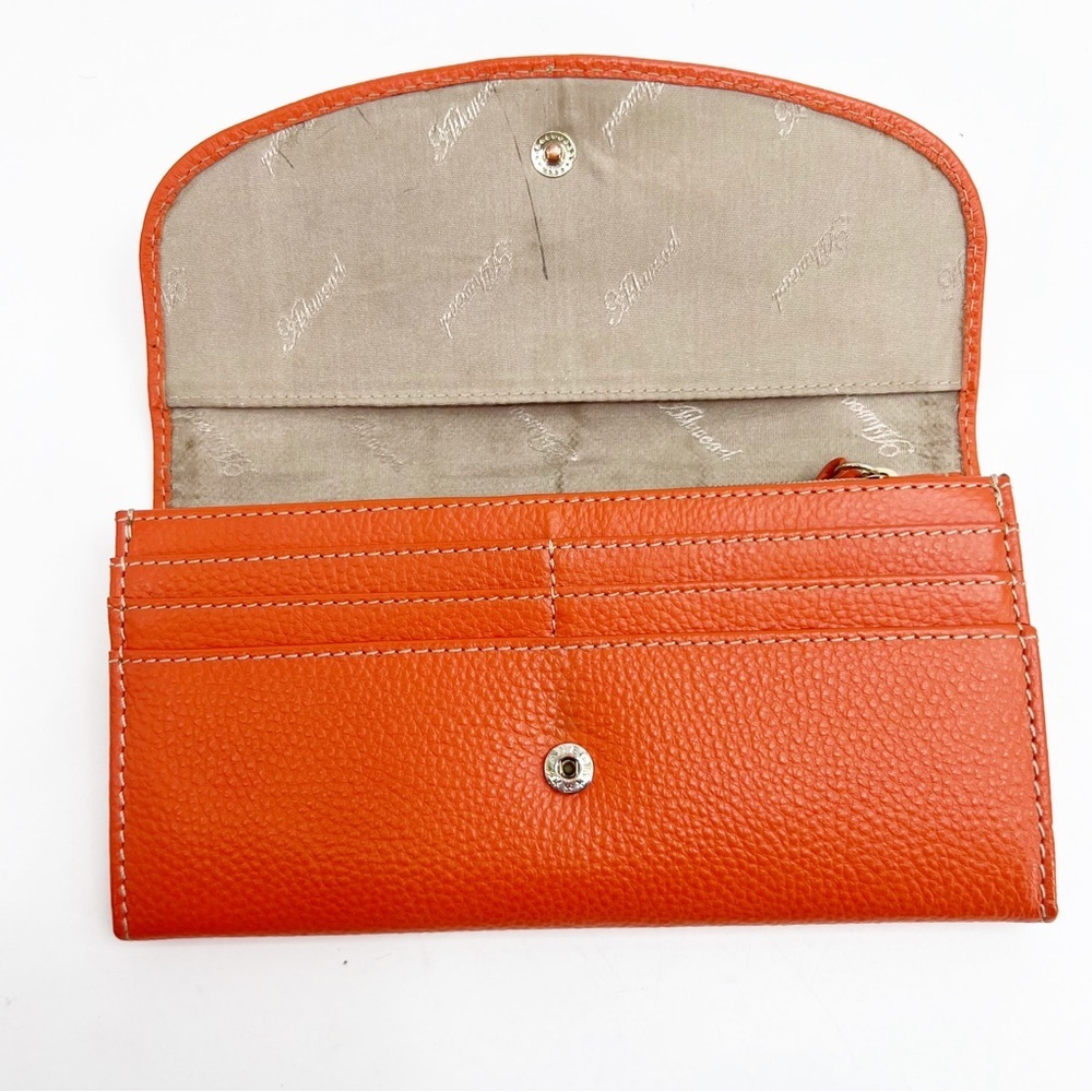 Ashwood Large Leather Note and Coin Purse Black Ash-14 Mandarin Orange - Picture 5 of 13